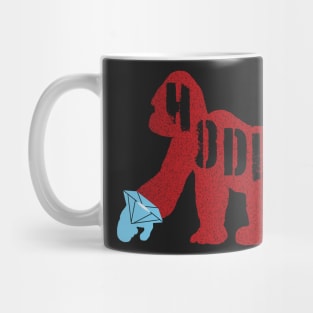 Diamond Hand HODLE Ape Red Version Mug